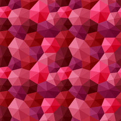 Mixed hexagons three dimensional shading multicolor red tones