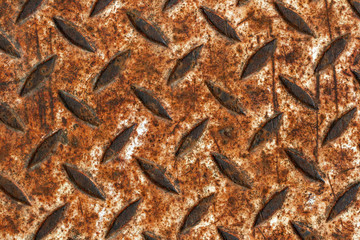 Textured old iron surface cover for background.