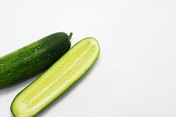 cucumber on white background