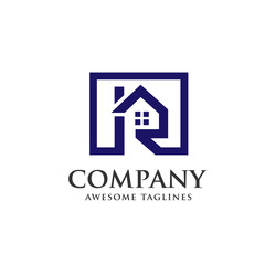 Real estate with letter R concept ,real estate logo