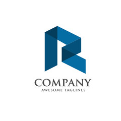 modern letter R logo concept