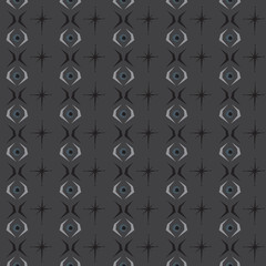 Seamless abstract vector pattern in monochrome background