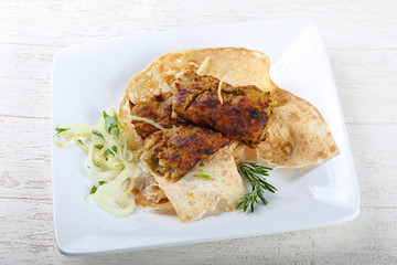 Vegetarian potato kebab