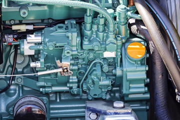 Fototapeta premium Excavator digging motor