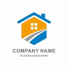 House Real Estate Architecture Arrow Vector Logo Template