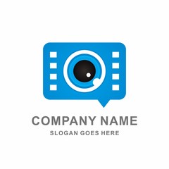 Camera Film Photography Business Company Vector Logo Template
