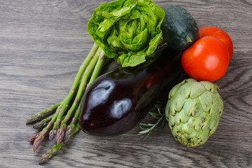 Fresh ripe vegetables