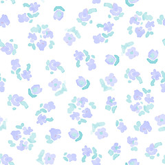 Fototapeta na wymiar watercolor flowers seamless pattern