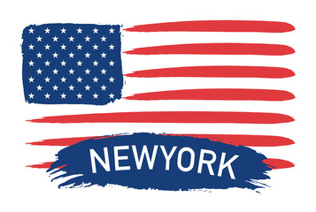NewYork - USA Flag