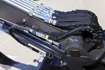 Fototapeta premium Excavator digging detail