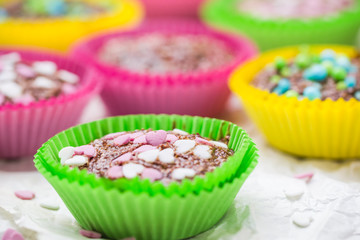 Cookies lovers colorful muffins hearts