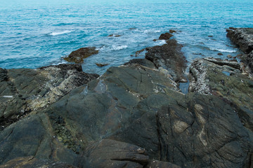 Rocks, sea and sky