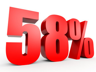 Discount 58 percent off. 3D illustration.