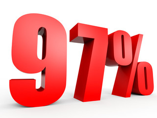 Discount 97 percent off. 3D illustration.