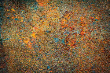 Rusty dirty iron metal plate background. Old rusty metal. 