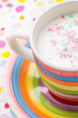 Spring drink vanilla milkshake sprinkles