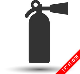 fire extinguisher icon, fire extinguisher lofo isolated on white background.