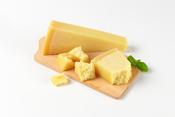 pieces of parmesan cheese