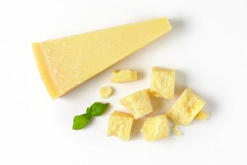 pieces of parmesan cheese - obrazy, fototapety, plakaty
