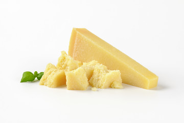 pieces of parmesan cheese