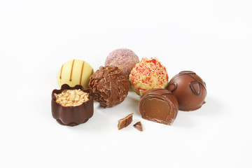 assorted chocolate pralines