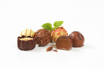 assorted chocolate pralines