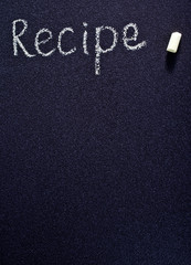 Fototapeta na wymiar black board for recipe