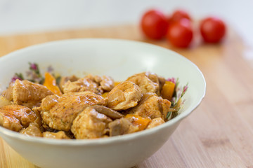 meat and vegetables on dish