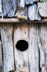wooden birdhouse