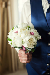 bridal bouquet in hands