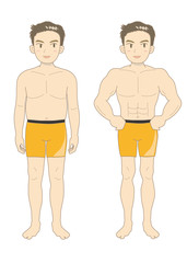 Fototapeta premium 男性美容・筋肉トレーニング（青年Aタイプ）