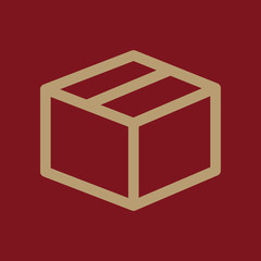 The box icon. Delivery and shipping symbol. Flat