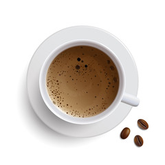 Cup of Coffee on a Plate