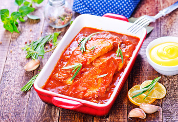 fish with sauce