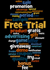 Free Trial, word cloud concept 2