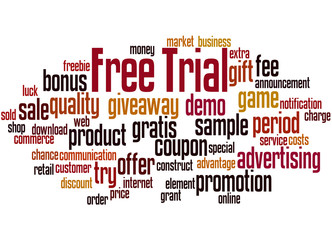 Free Trial, word cloud concept 8