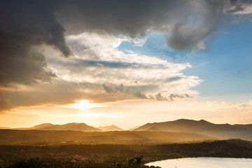 Silhouettes of Dolomites