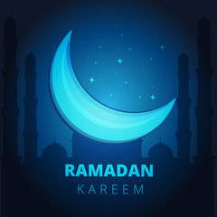 Obraz na płótnie Canvas Ramadan Kareem greeting card banner background template layout design
