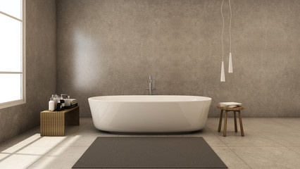 Fototapeta na wymiar Jacuzzi bath design modern & Loft - 3D render