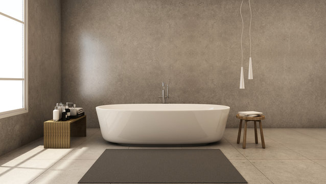 Jacuzzi bath design modern & Loft - 3D render