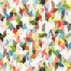 Panele Szklane Podświetlane  Pikselowy wzór kolorowych trójkątów