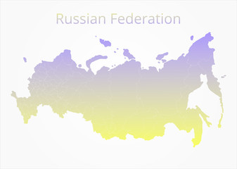 Fototapeta premium Russian Federation map. Vector illustration.