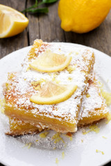 Sliced lemon pie