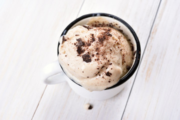 Homemade ice cream in cup