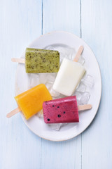 Fruit Ice cream popsicles