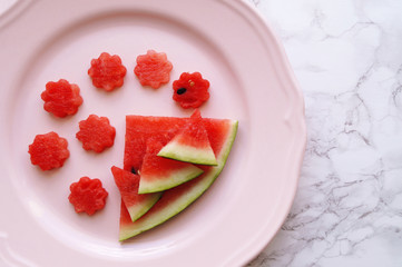 Sliced watermelon
