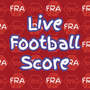 Pattern for football live betting. Vector hand drawn soccer backgraund. Live score pattern.