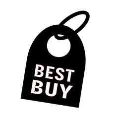 best buy white wording on background black key chain