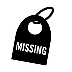 MISSING white wording on background black key chain
