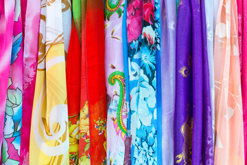 Colorful Silk in Store to be sold in Beijing China